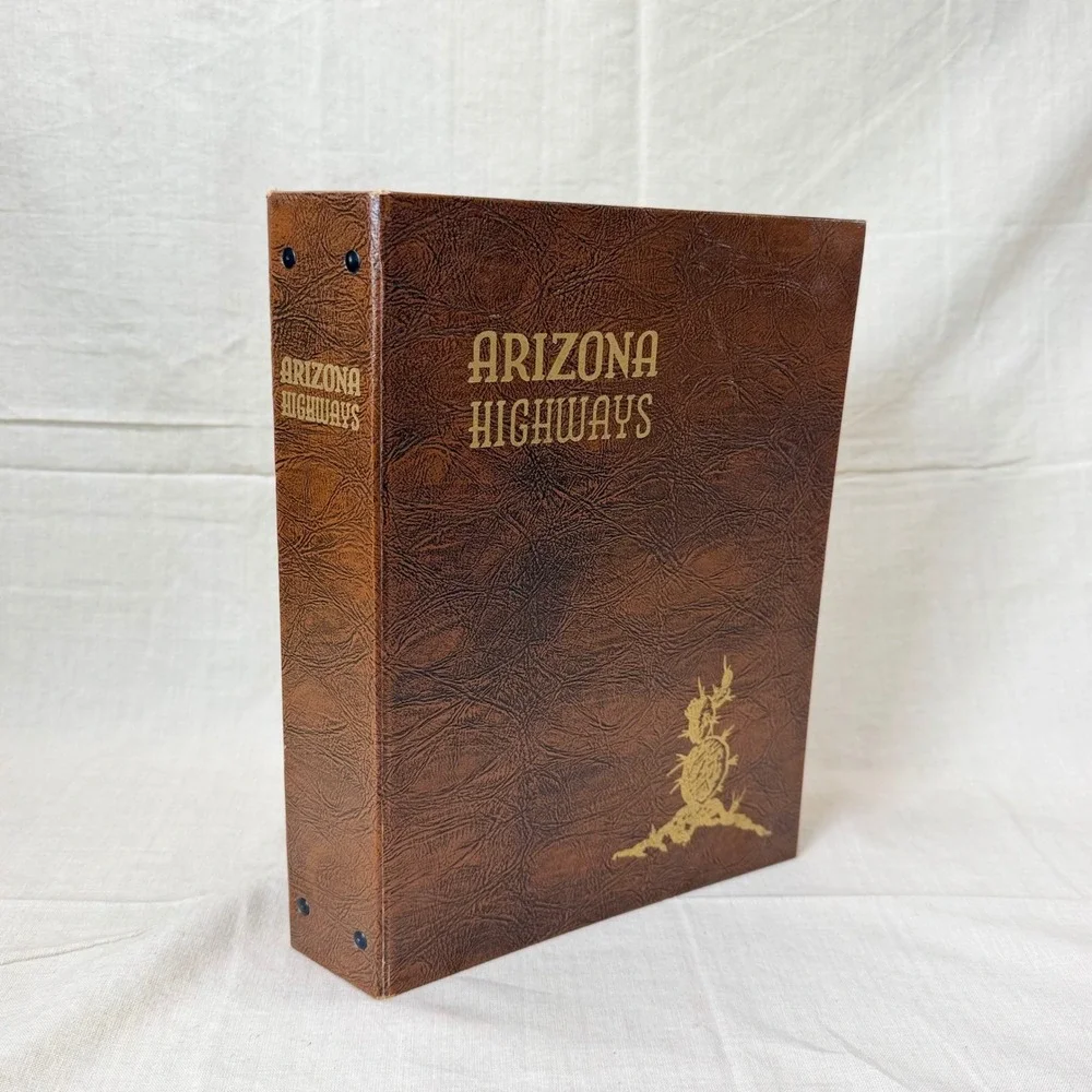 Vintage Arizona Highways Magazine Binder Display Book Southwestern Photography